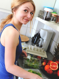 Woman making food