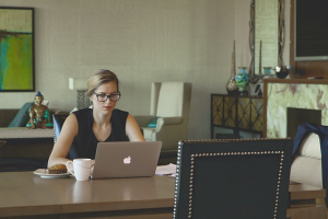 Woman at computer