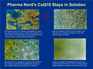 CoQ10 crystals
