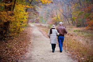 Walk in autumn weather