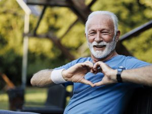 ageing elderly Elderly man with good heart health